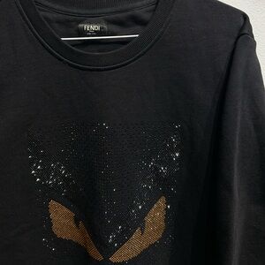 Fendi Monster eyes Sweatshirt Size 50 Made in Italy French terry